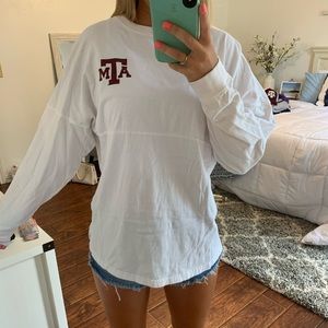 COPY - Texas A&M white long sleeve shirt